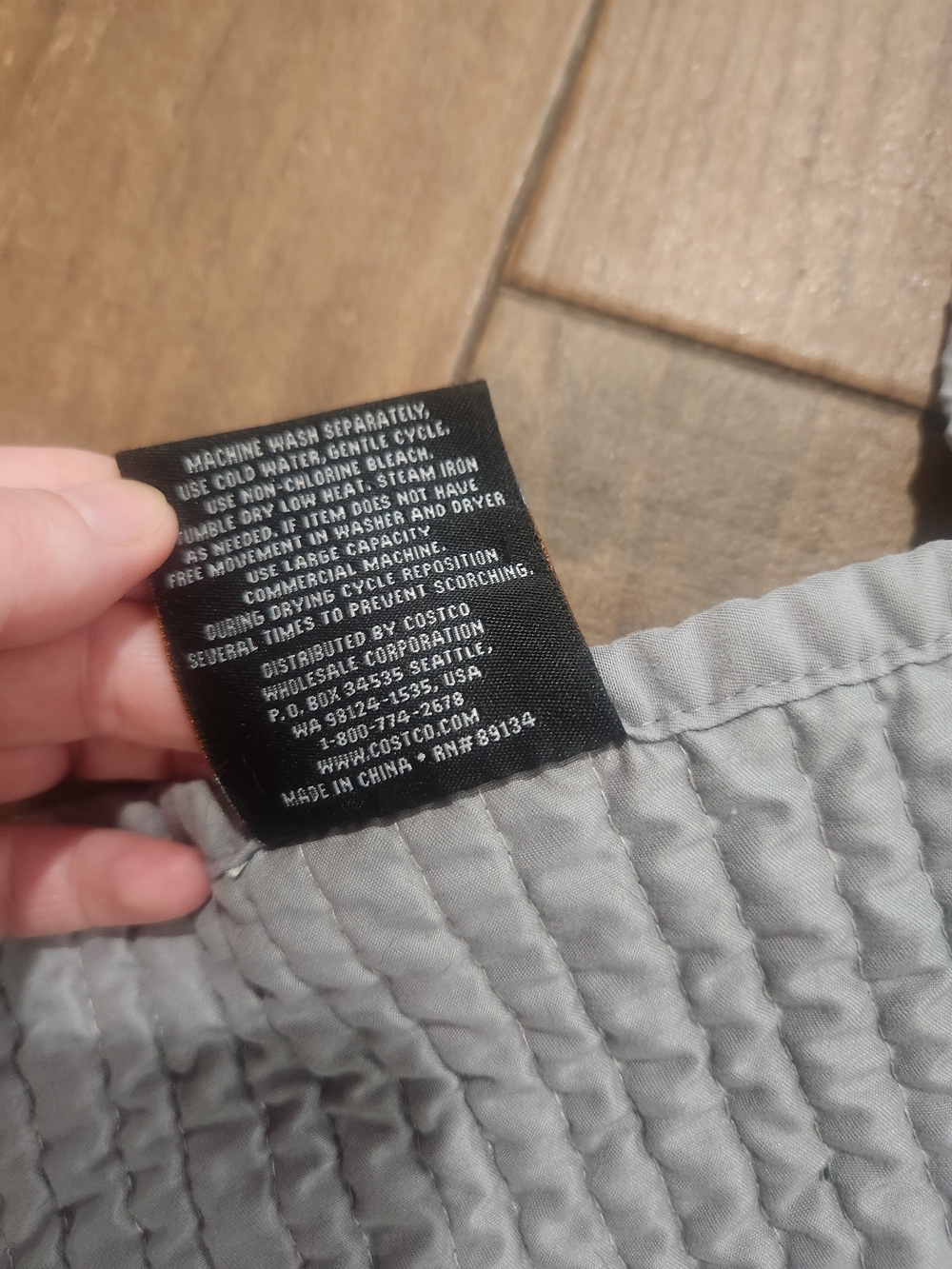 Frye Paloma Quilt Gray and White Striped Quilted Bedding Queen 90x87 - Picture 10 of 12